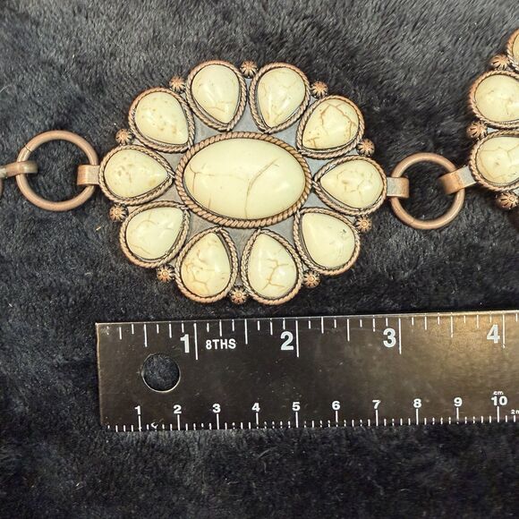 Angel Ranch Western Womens Belt Conchos Bronze Stones Boho Western Hippie Gypsy main image 13